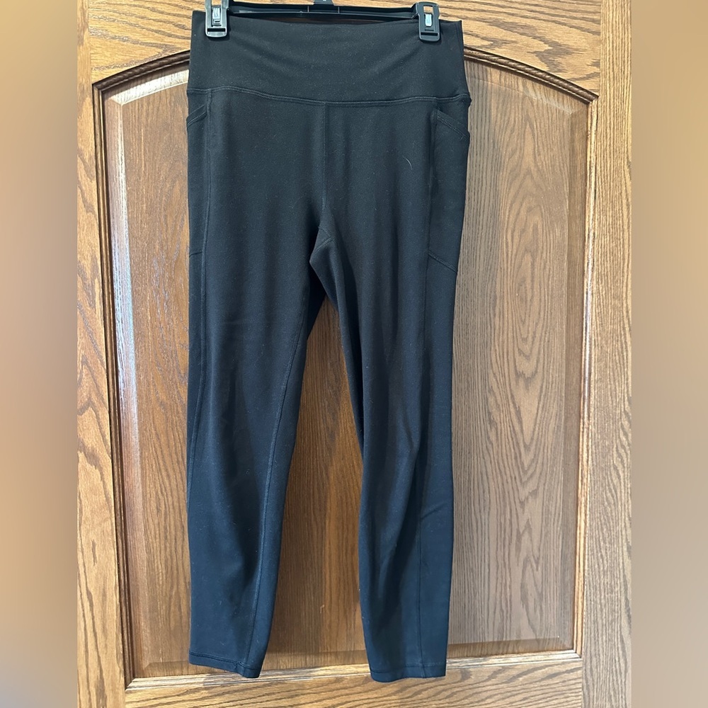 RBX Black Activewear‎ Leggings With Pockets Size L Athletic Workout